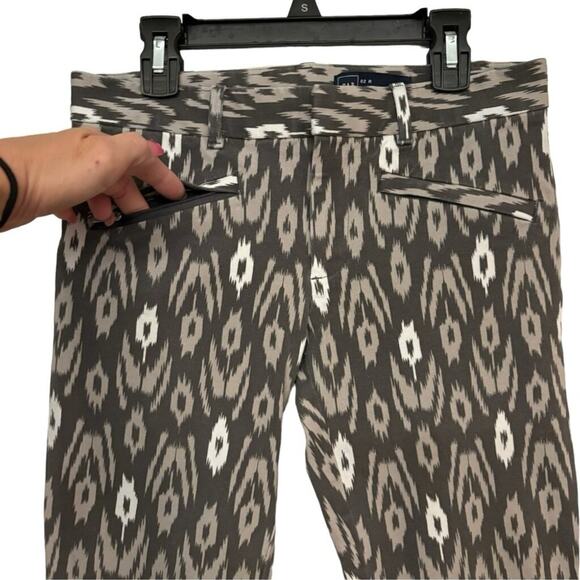 GAP Gray Ikat Print Stretch Skinny Ankle Pants Women’s Size 2R - Picture 5 of 10